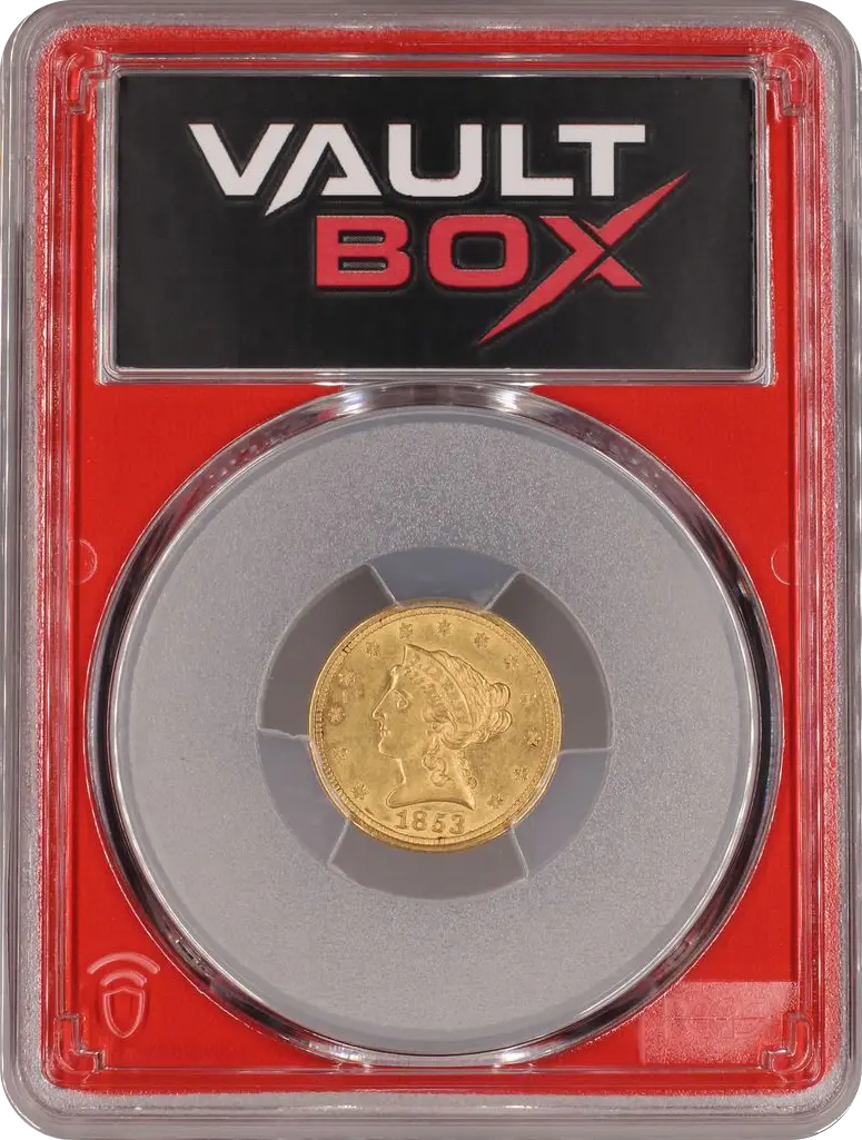 1853 $2.50 PCGS AU58 FRONT