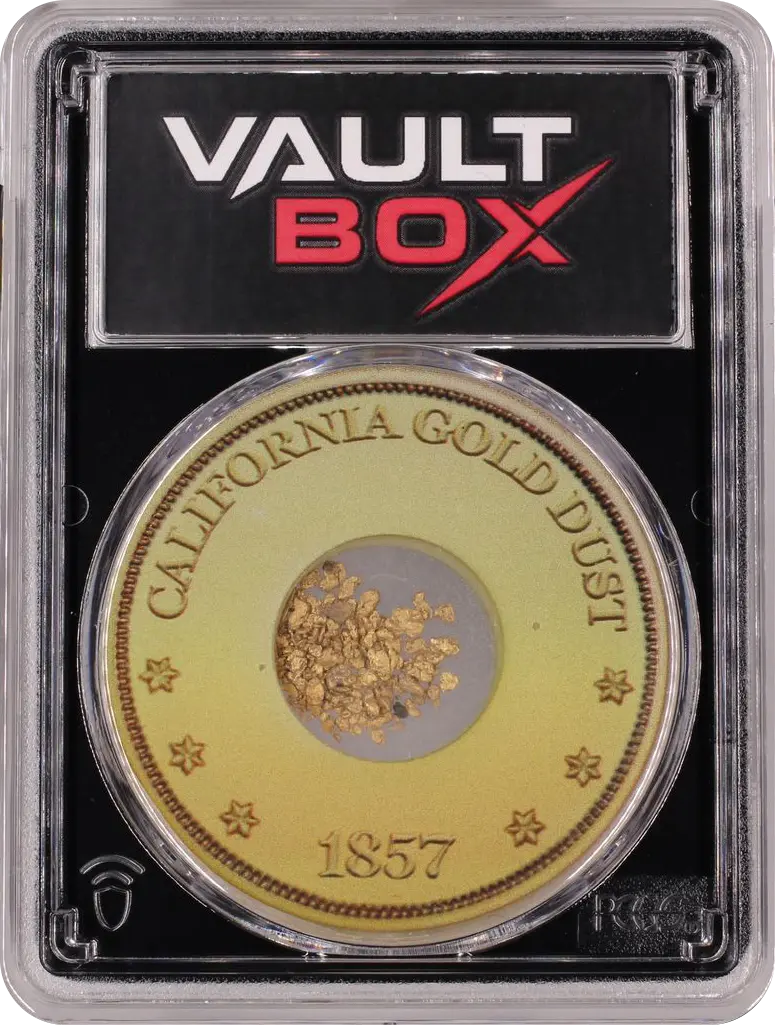 1857 DBL PINCH DOUBLE PINCH OF GOLD S.S. CENTRAL AMERICA PCGS GENUINE FRONT