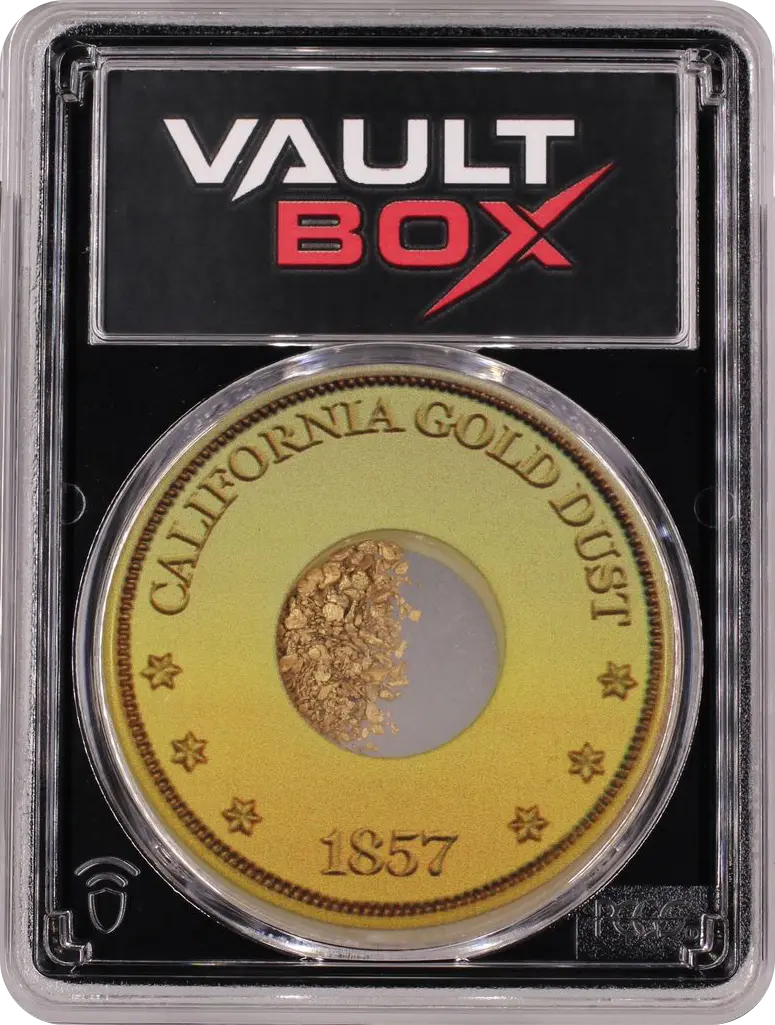 1857 DBL PINCH DOUBLE PINCH OF GOLD S.S. CENTRAL AMERICA PCGS GENUINE FRONT
