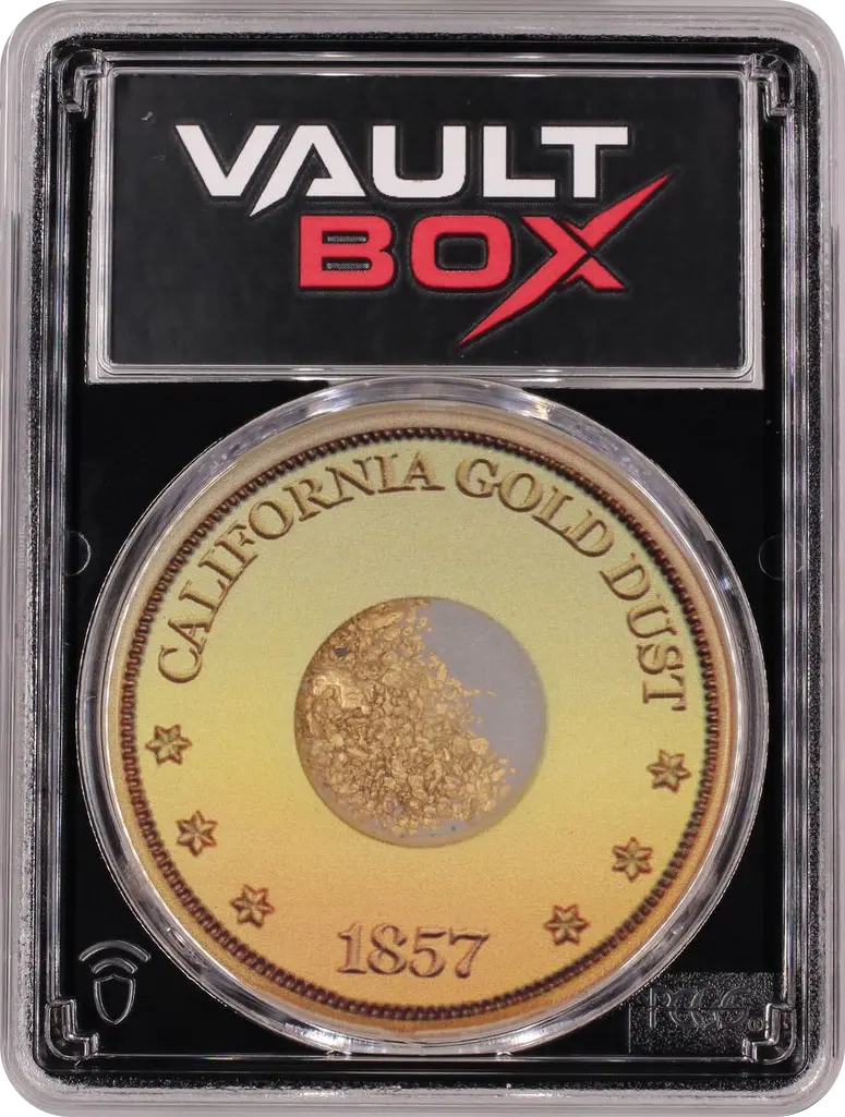 1857 DBL PINCH DOUBLE PINCH OF GOLD S.S. CENTRAL AMERICA PCGS GENUINE FRONT
