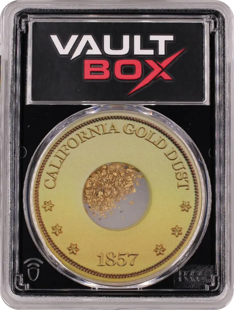 1857 DBL PINCH DOUBLE PINCH OF GOLD S.S. CENTRAL AMERICA PCGS GENUINE FRONT