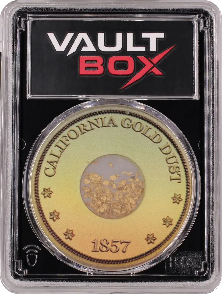 1857 DBL PINCH DOUBLE PINCH OF GOLD S.S. CENTRAL AMERICA PCGS GENUINE FRONT
