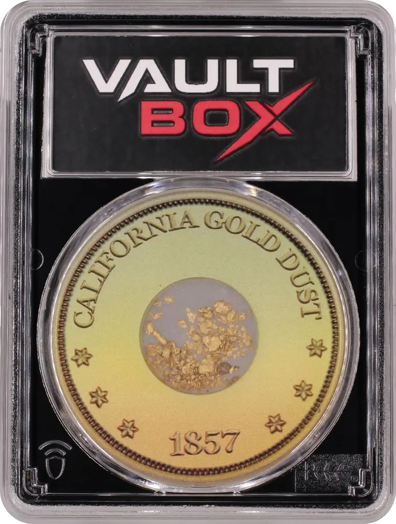 1857 DBL PINCH DOUBLE PINCH OF GOLD S.S. CENTRAL AMERICA PCGS GENUINE FRONT