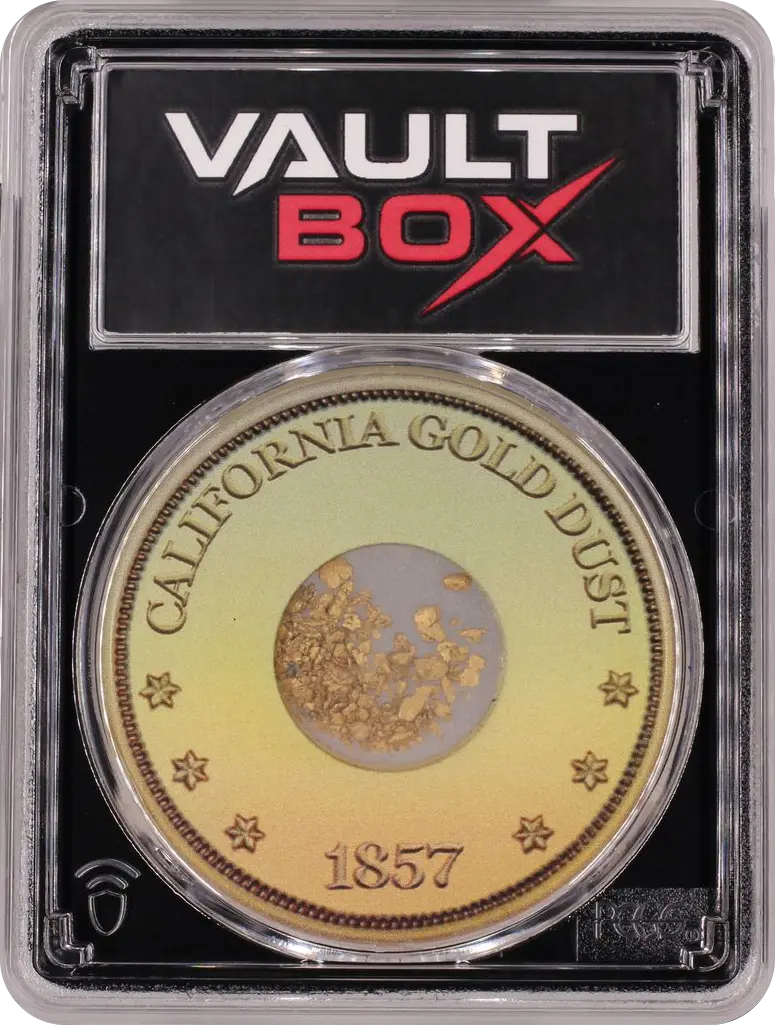 1857 DBL PINCH DOUBLE PINCH OF GOLD S.S. CENTRAL AMERICA PCGS GENUINE FRONT