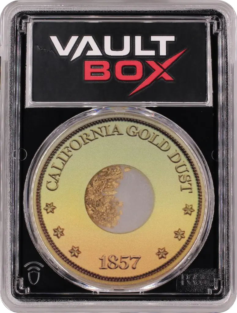 1857 DBL PINCH DOUBLE PINCH OF GOLD S.S. CENTRAL AMERICA PCGS GENUINE FRONT