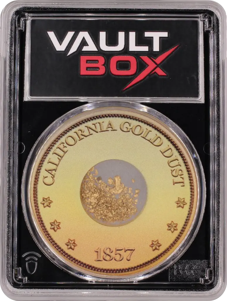 1857 DBL PINCH DOUBLE PINCH OF GOLD S.S. CENTRAL AMERICA PCGS GENUINE FRONT