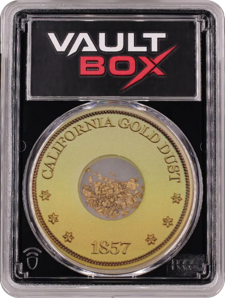 1857 DBL PINCH DOUBLE PINCH OF GOLD S.S. CENTRAL AMERICA PCGS GENUINE FRONT