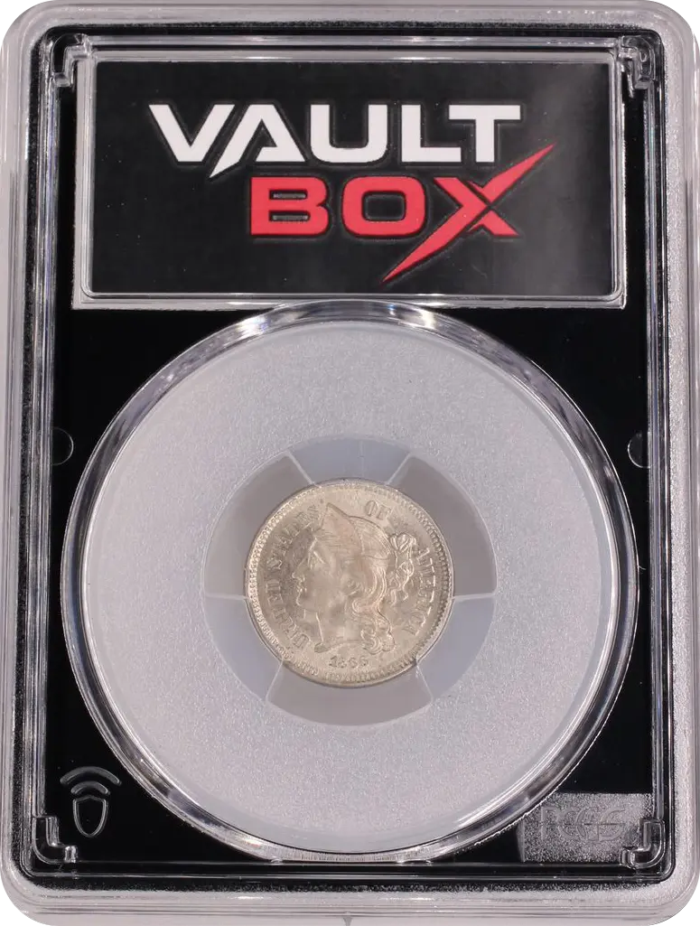 1866 3CN PCGS MS64 FRONT