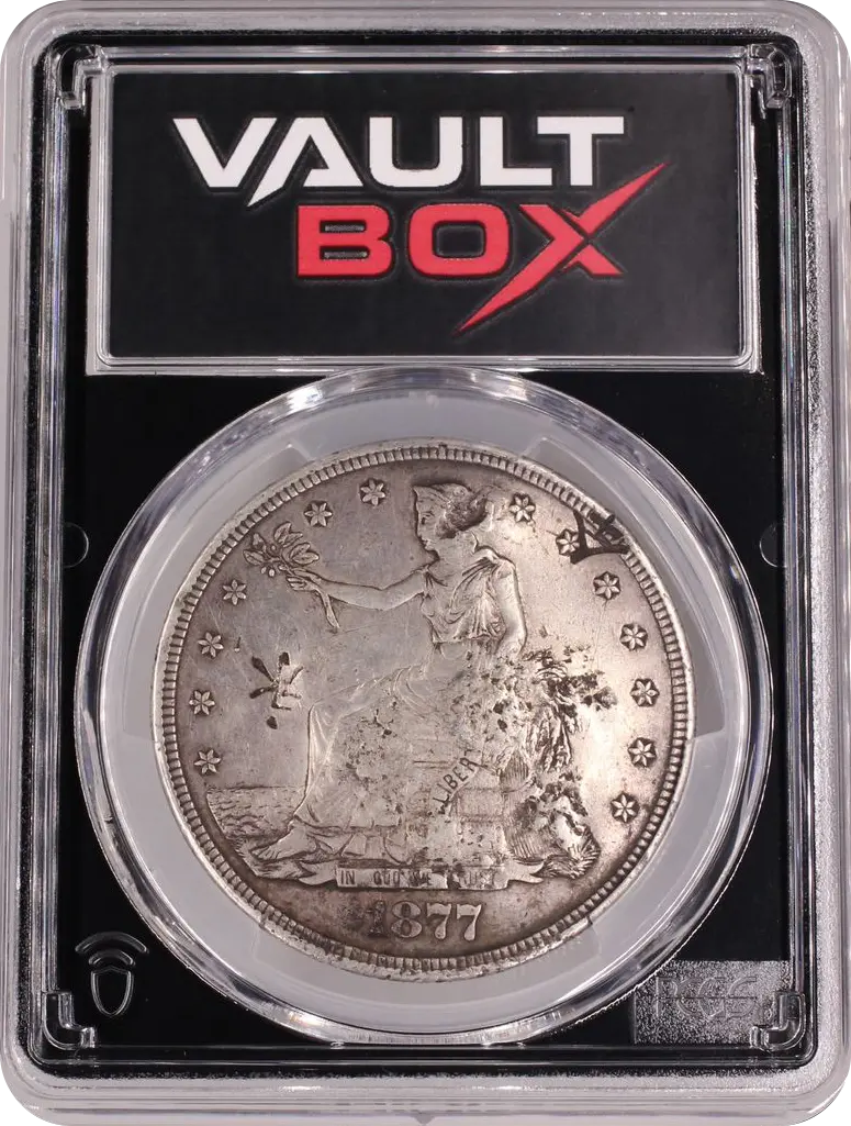 1877-S T$1 PCGS CLEANED-XF DETAIL CHOPMARKED FRONT