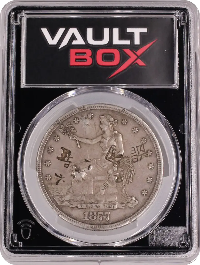 1877-S T$1 PCGS CLEANED-XF DETAIL CHOPMARKED FRONT