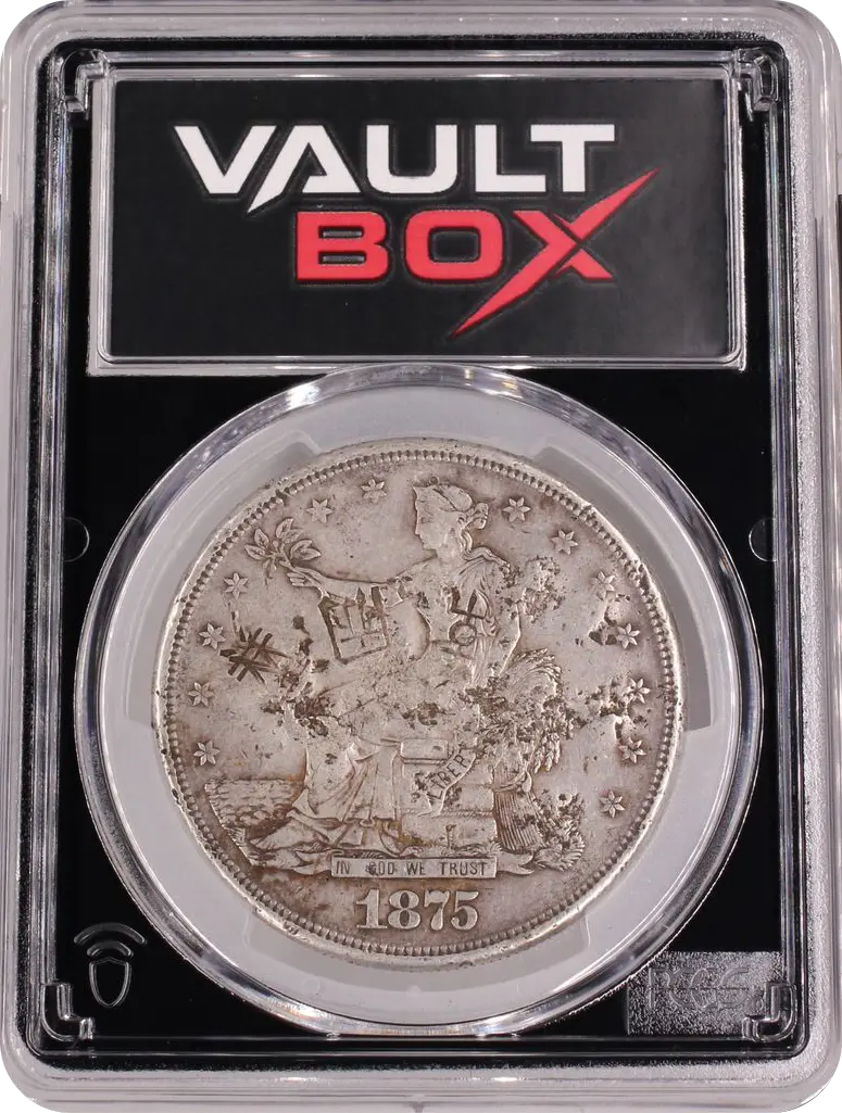 1875-S T$1 PCGS CLEANED-XF DETAIL CHOPMARKED FRONT