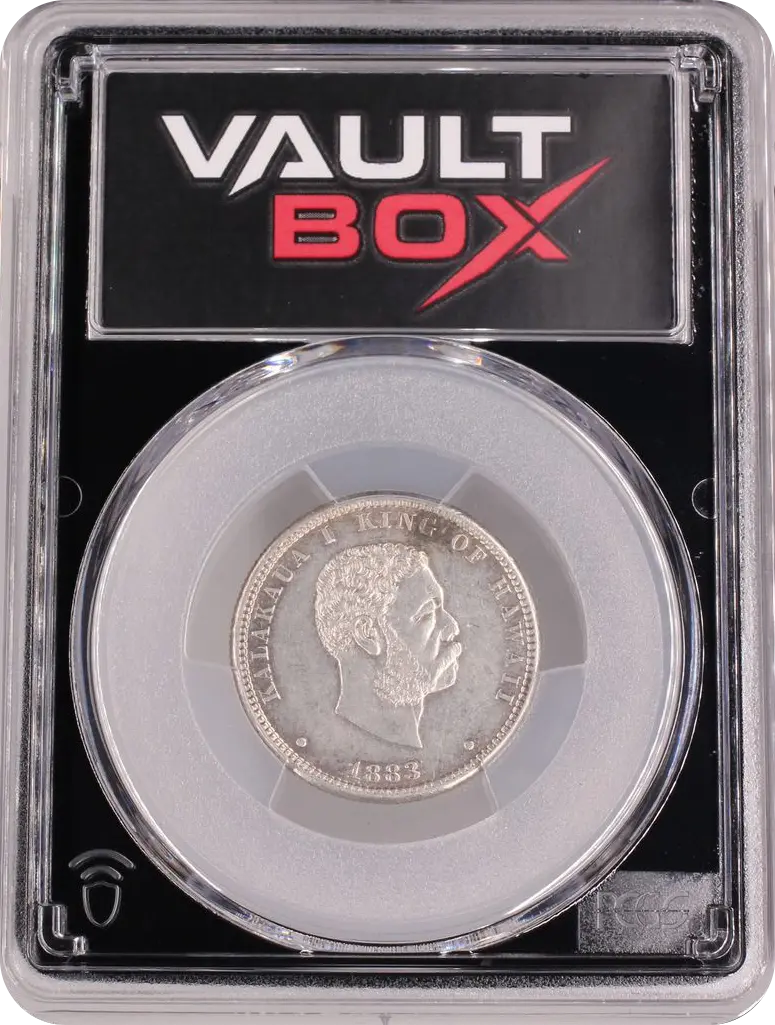 1883 25C HAWAII PCGS AU53 FRONT