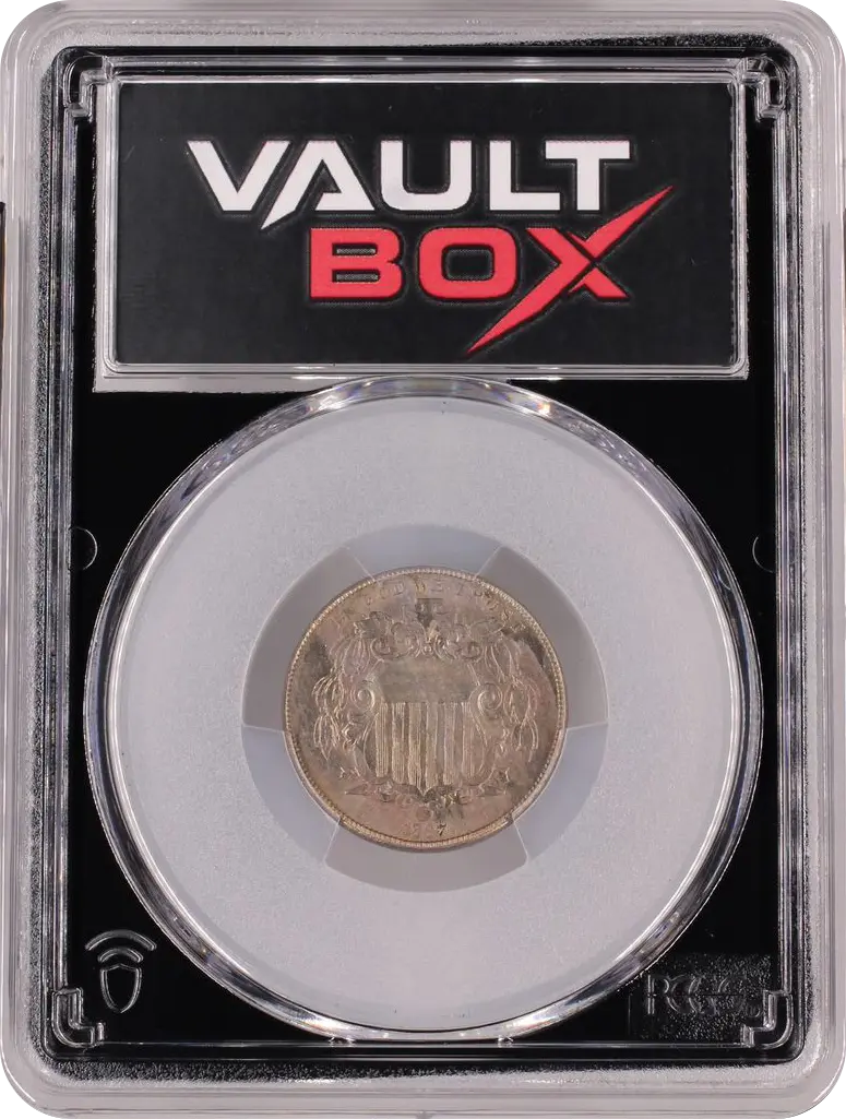 1867 5C NO RAYS PCGS MS63 FRONT