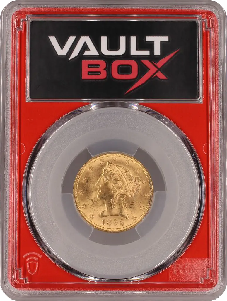 1892 G$5 PCGS MS64 Front