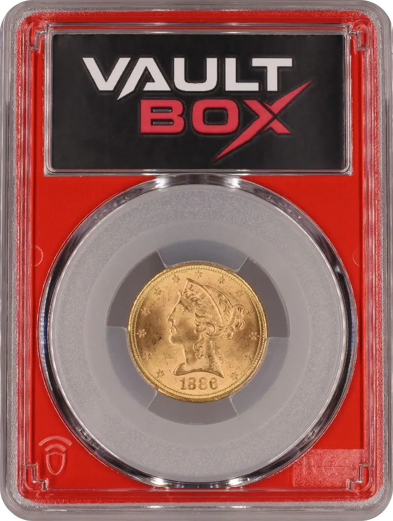 1886-S G$5 PCGS MS64 Front