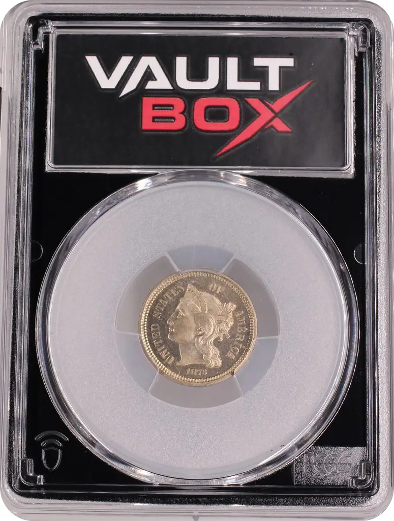 1873 3CN CLOSED 3 PCGS PR65 FRONT