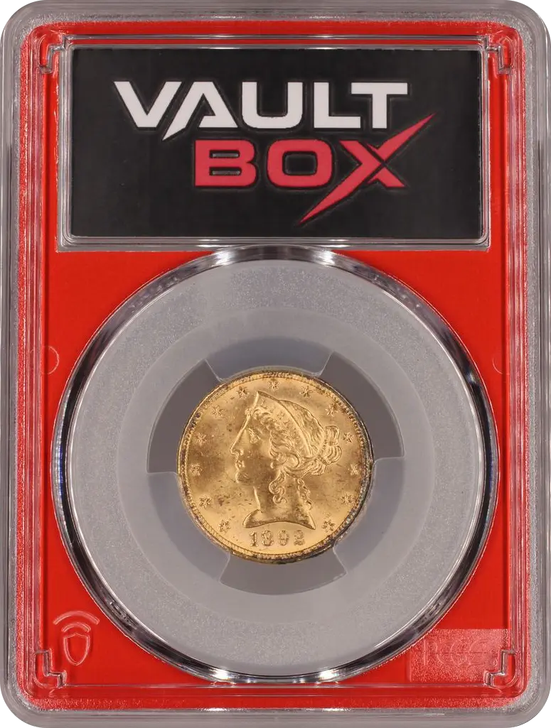 1892 G$5 PCGS MS64 Front