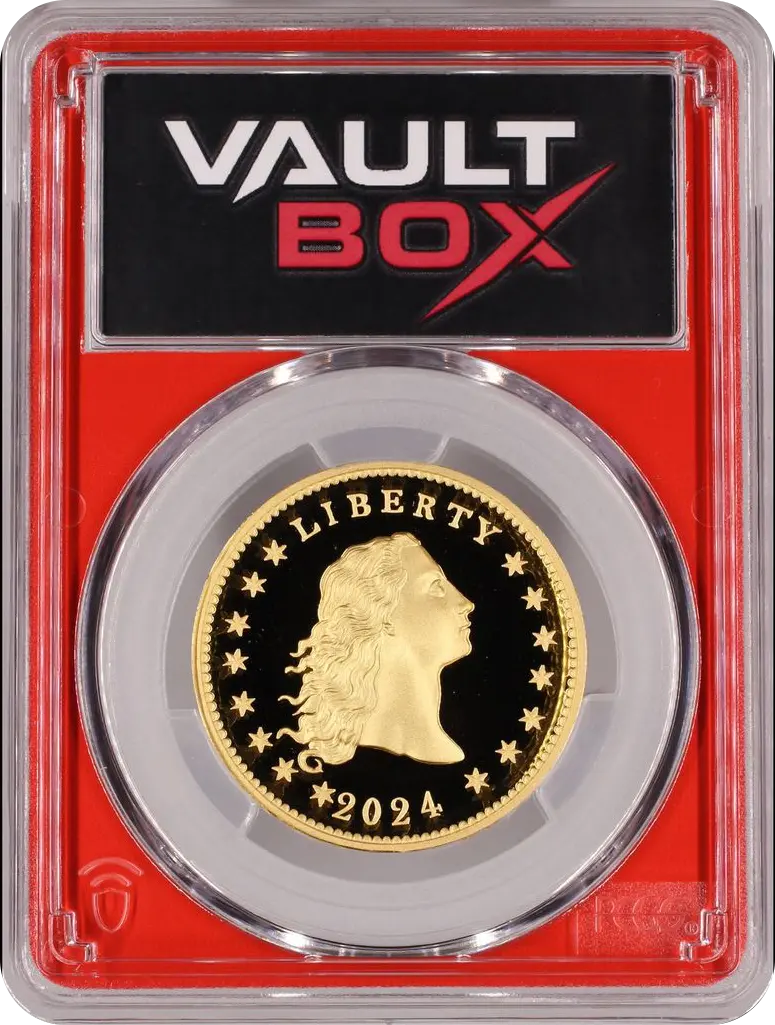 2024 G$1 FLOWING HAIR HIGH RELIEF AU 230TH ANNIVERSARY PCGS PR70DCAM Front