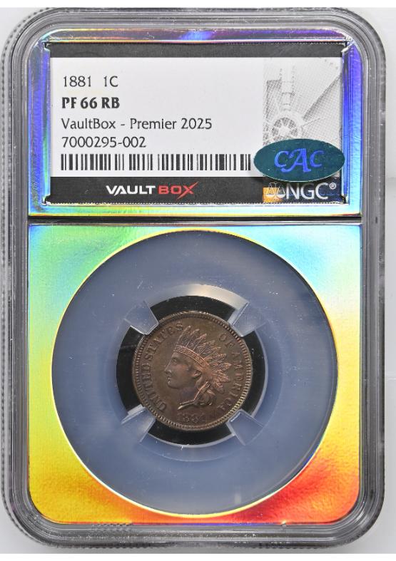 1881 1C NGC PF66RB CAC FRONT