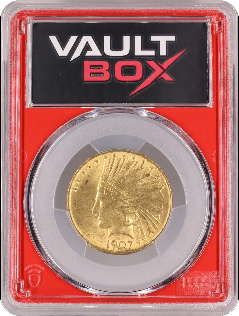 1907 G$10 INDIAN PCGS MS62 Front