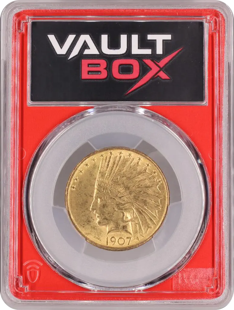 1907 G$10 INDIAN PCGS MS62 Front