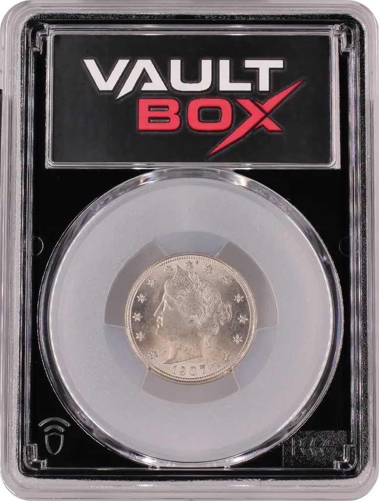 1907 5C PCGS MS63 FRONT