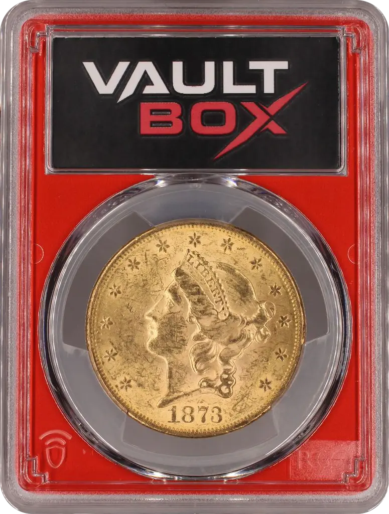 1873 G$20 OPEN 3 PCGS MS62 Front
