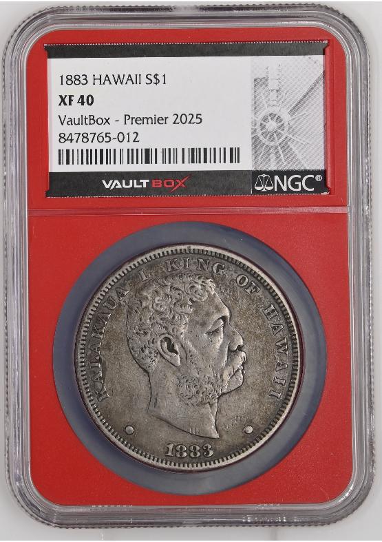 1883 HAWAII S$1 NGC XF40 FRONT