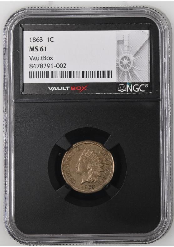 1863 1C NGC MS61 FRONT