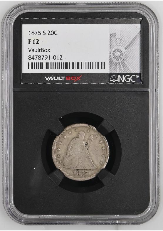 1875-S 20C NGC F12 FRONT