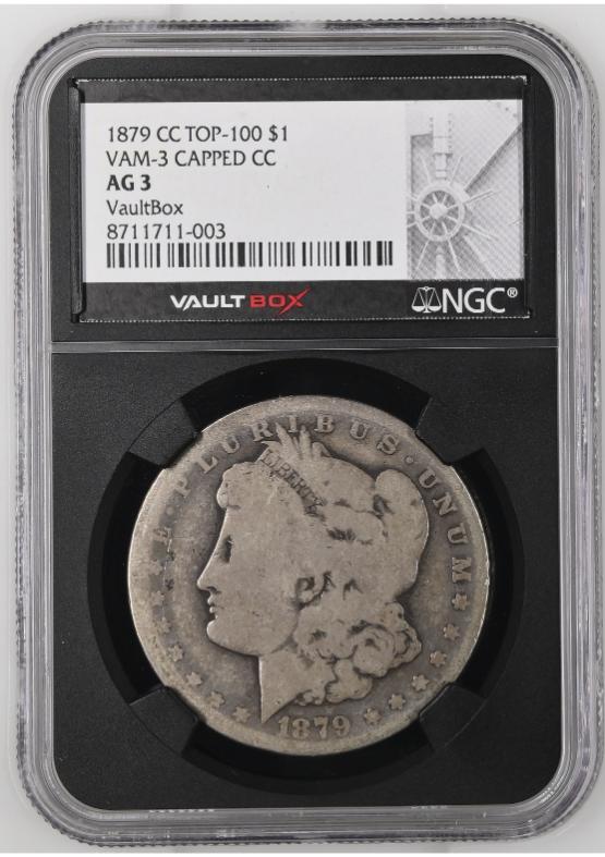 1879-CC $1 VAM-3 CAPPED CC NGC AG3 FRONT