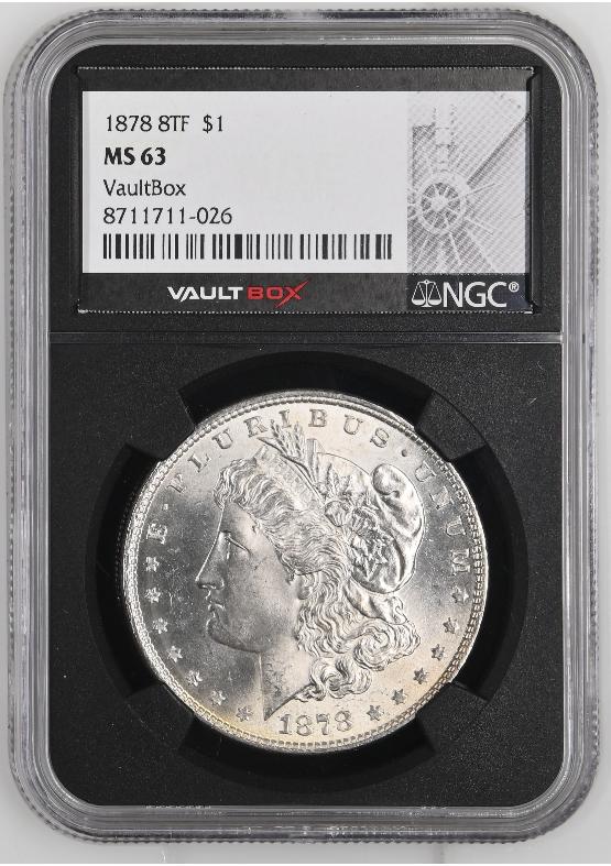 1878 8TF $1 NGC MS63 FRONT