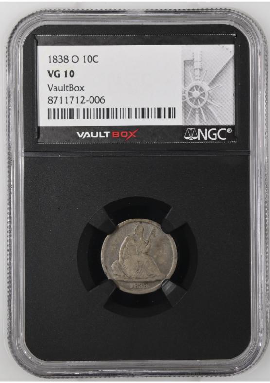 1838-O 10C NGC VG10 FRONT
