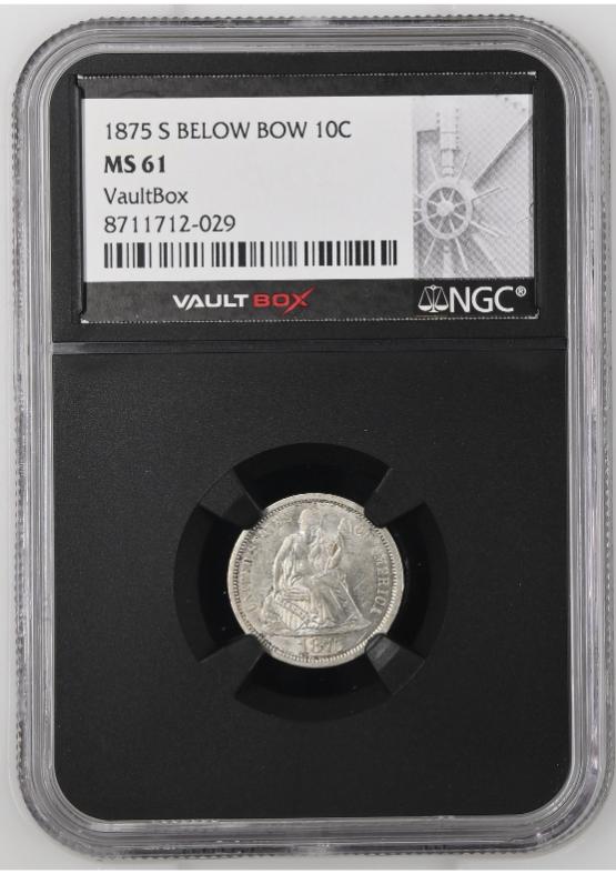 1875-S 10C NGC MS61 FRONT