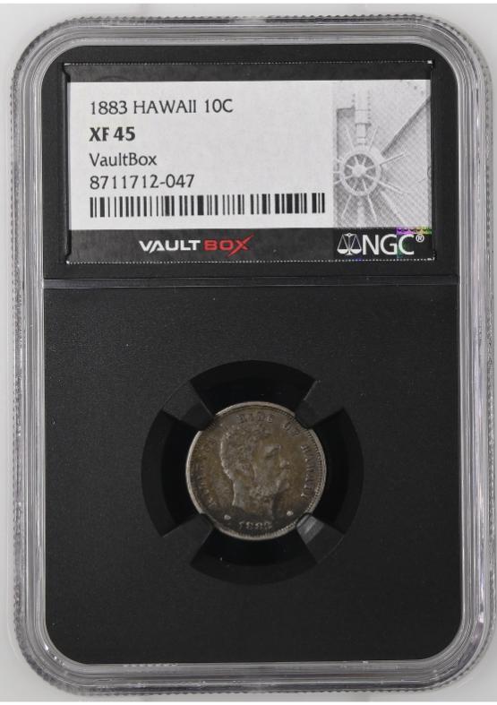 1883 HAWAII 10C NGC XF45 FRONT