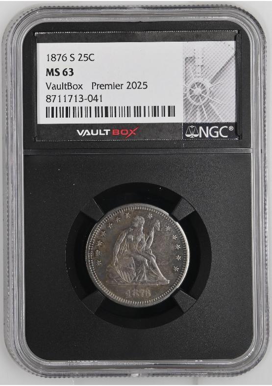 1876-S 25C NGC MS63 FRONT