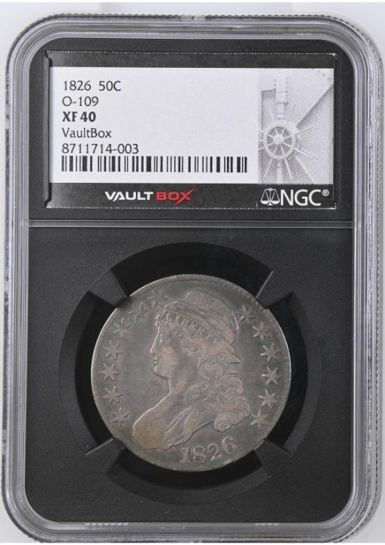 1826 50C O-109 NGC XF40 FRONT