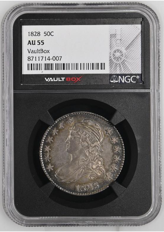 1828 50C NGC AU55 FRONT