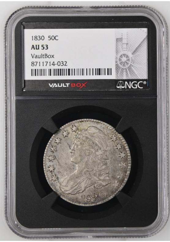 1830 50C NGC AU53 FRONT