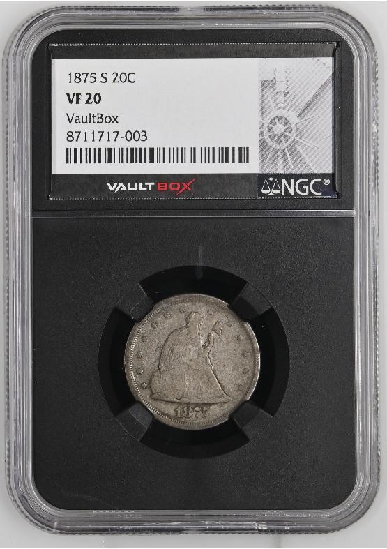 1875-S 20C NGC VF20 FRONT