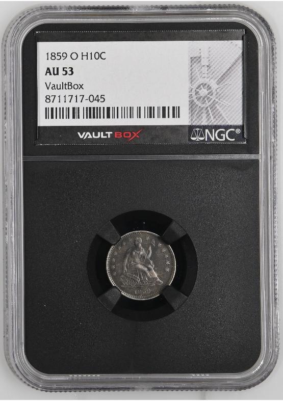 1859-O H10C NGC AU53 FRONT