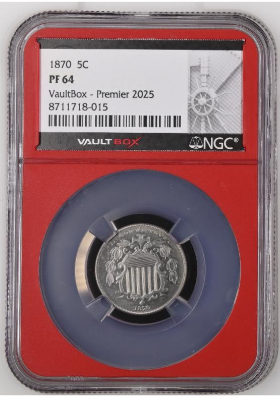 1870 5C NGC PF64 FRONT