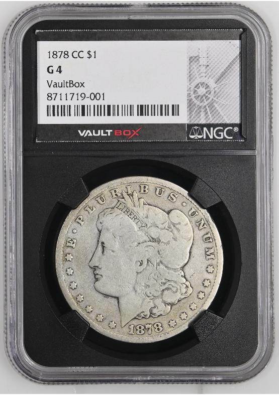 1878-CC $1 NGC G4 FRONT