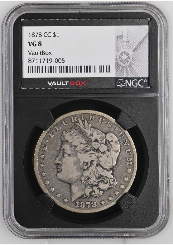 1878-CC $1 NGC VG8 FRONT