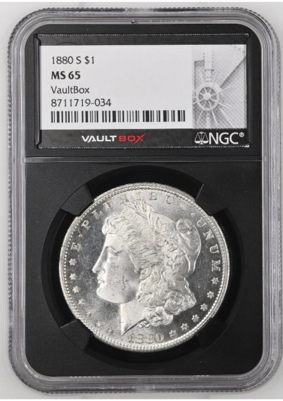 1880-S $1 NGC MS65 FRONT