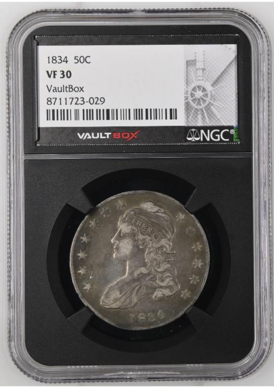 1834 50C NGC VF30 FRONT