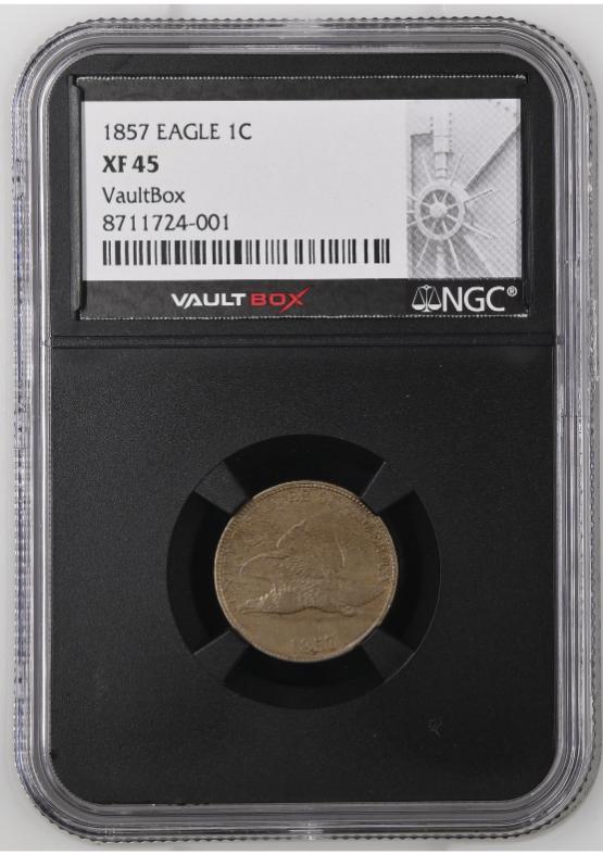 1857 EAGLE 1C NGC XF45 FRONT