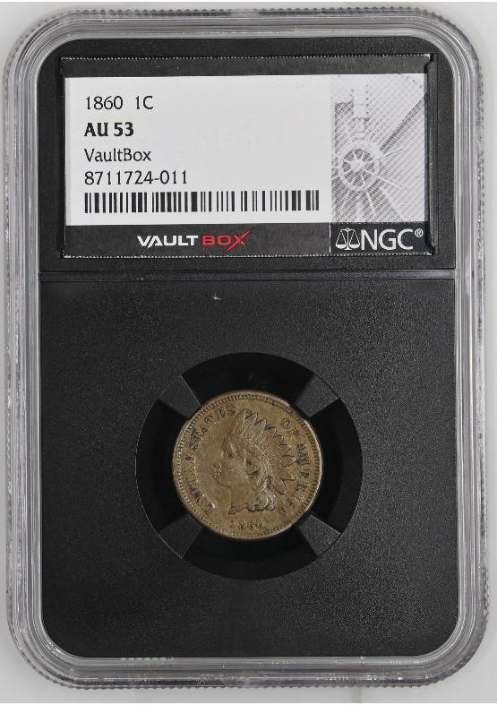 1860 1C NGC AU53 FRONT