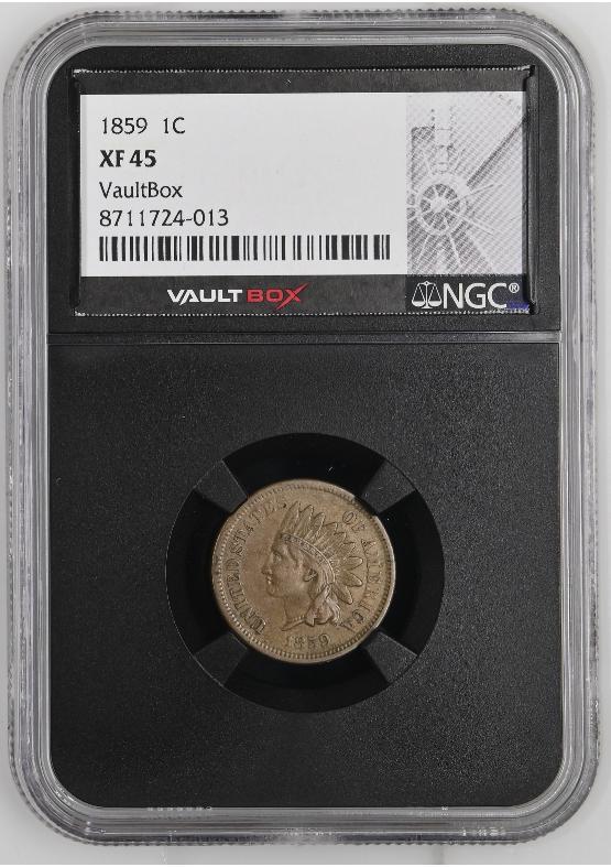 1859 1C NGC XF45 FRONT