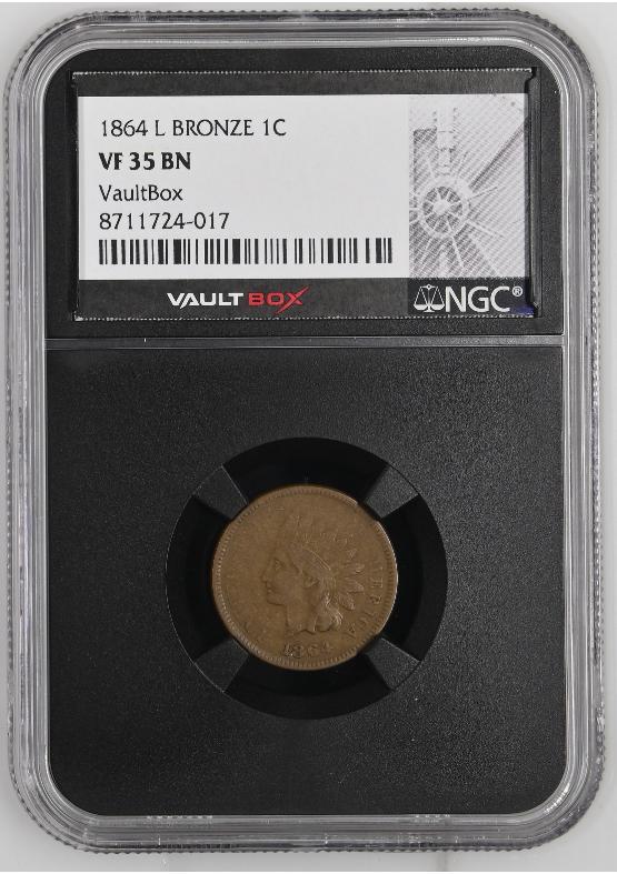 1864-L BRONZE 1C NGC VF35BN FRONT